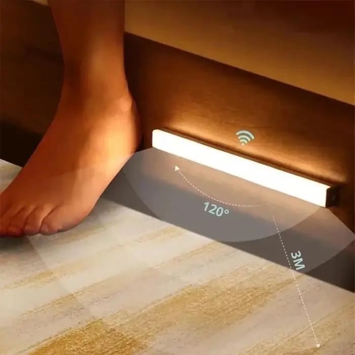 Veilleuses LED sans fil avec détecteur de mouvement, lampe aste par USB, ampoule magnétique pour armoire, chambre, Cisco, cuisine, allée, détecteur de tube