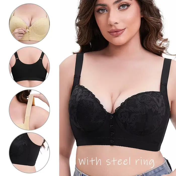 Soutien-gorge grande taille 36-52, bonnet A-G, à armatures, couverture complète, fermeture frontale en dentelle, bretelles réglables, Lingerie Sexy pour femmes