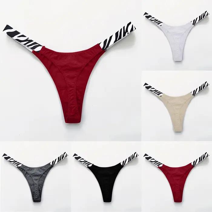 Femmes Sexy coton culotte brésilienne femmes Sexy string culotte couleur unie confortable taille basse femme doux intimes Lingerie