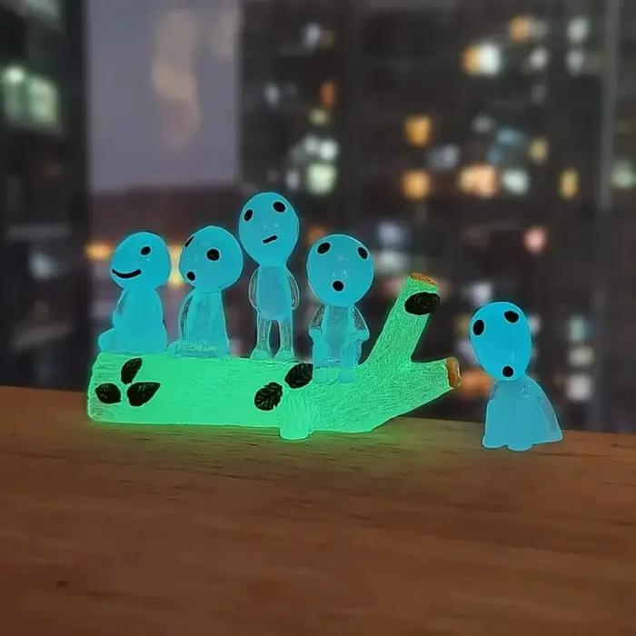 Veilleuse magique en résine, 10 pièces, figurines féeriques de jardin Noctilucent, décor de paysage Miniature, accessoires d'extérieur pour la maison