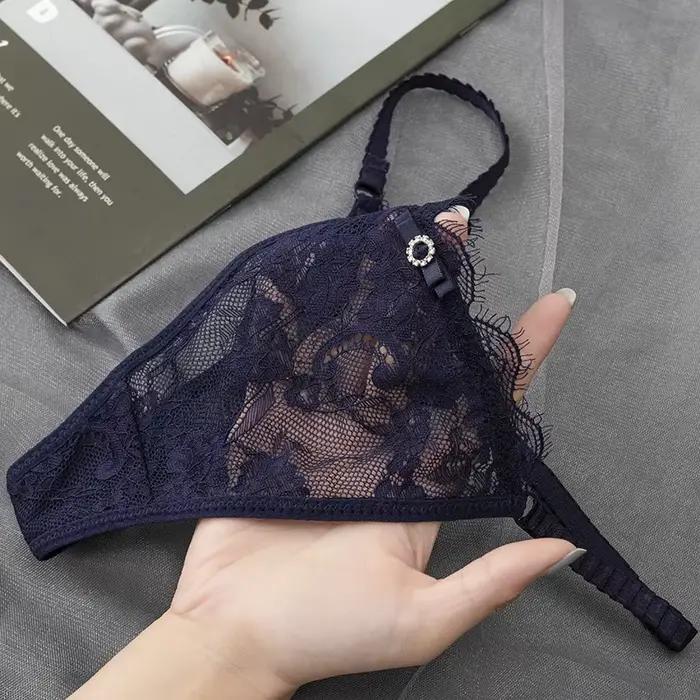 Dámské sexy vykrojené tanga s tkaničkami, prodyšné spodní prádlo pro ženy