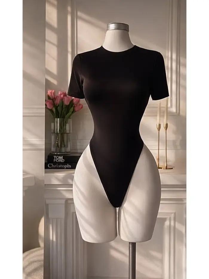 Body dos nu pour femme de haute qualité, couleur unie, coupe confortable, sous-vêtement basique