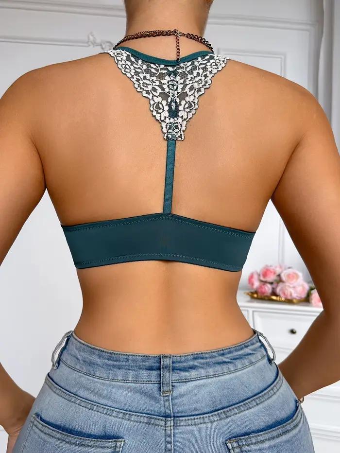 Soutiens-gorge sexy pour femmes, bonnets B et C, en dentelle luxueuse, à fermeture avant, push-up, dos élégant
