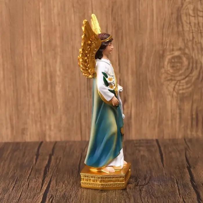 Statue d'ange classique Saint Raphael Saint Gallen, ornements, cadeau de noël, artisanat en résine
