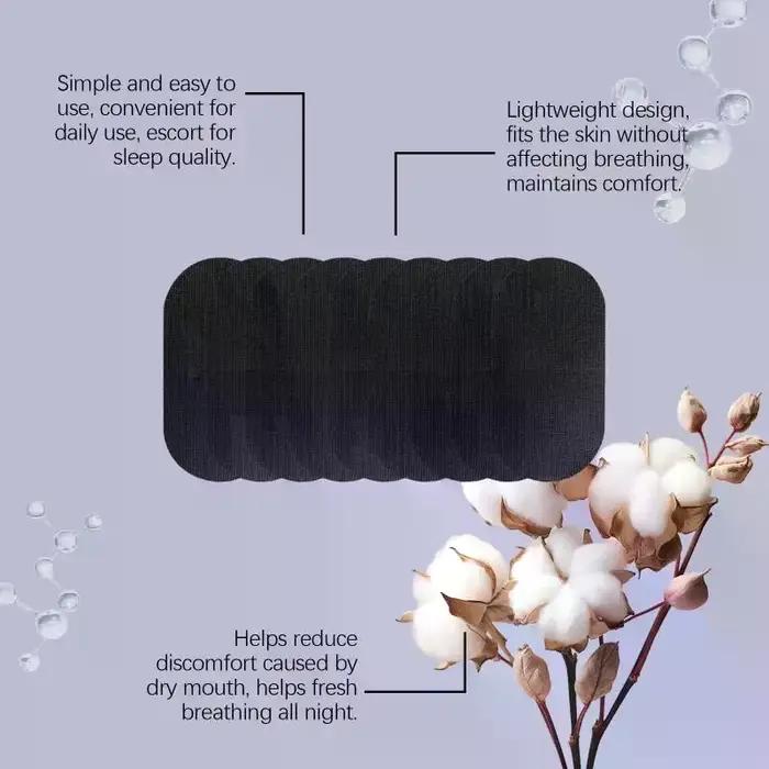 Bande adhésive buccale pour la nuit, patch respiratoire nasal confortable et respirant, réduit la sécheresse buccale, améliore la qualité du sommeil