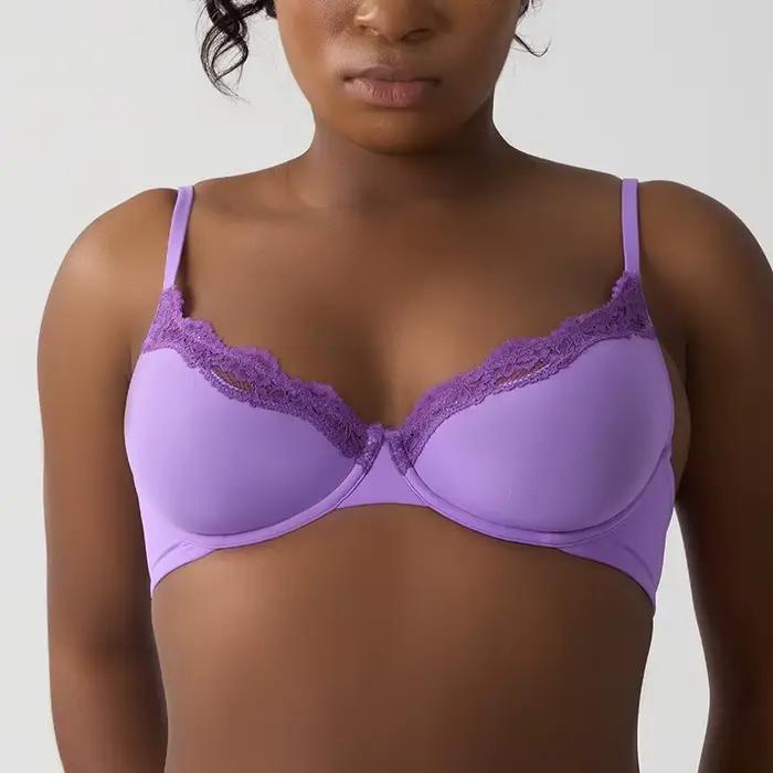 Soutien-gorge filaire sans doublure pour femmes, bordure en dentelle, ultra-fin et respirant, style tous les jours, confort français pour occasions spéciales
