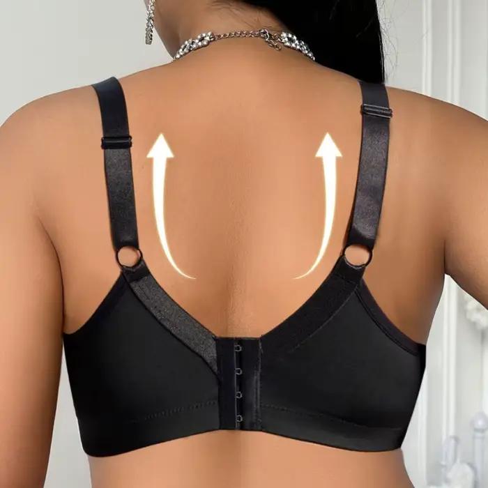 Soutien-gorge push-up plongeant 110F pour femmes à forte poitrine, soutien-gorge grande taille en dentelle brodée avec soutien latéral, minimise les bourrons et rehausse la silhouette