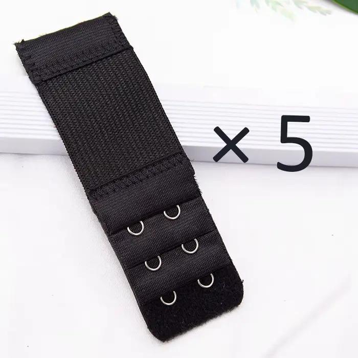 Extension de soutien-gorge élastique à 2 crochets pour femmes, 5 pièces/ensemble, sangle d'extension, Clip à crochet, boucle réglable, accessoires intimes