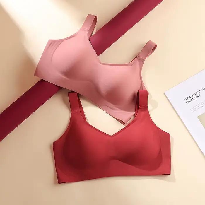 Soutien-gorge sans couture Jelly Support pour gros seins, coupe ajustée, Push-up Anti-affaissement, sous-vêtements sans fil, soutien-gorge de sport, respirant