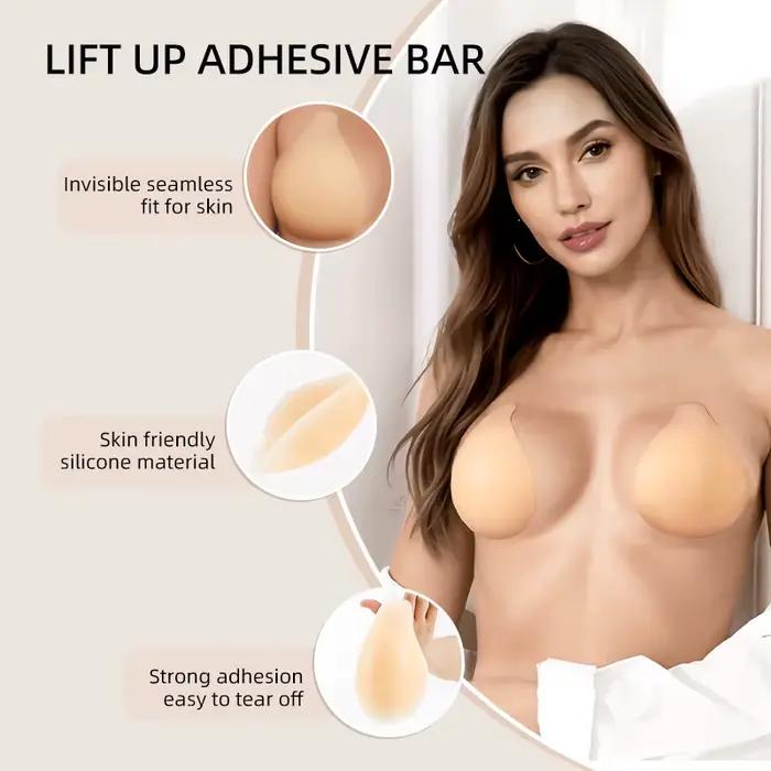 Soutien-gorge collant Push Up adhésif dos nu sans bretelles pour femmes, couvre-mamelon en Silicone réutilisables pour fête de mariage, autocollants