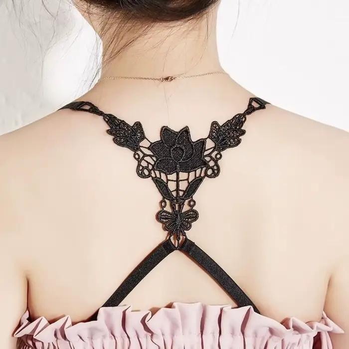 3 pièces croix beauté dos soutien-gorge bretelles papillon anti-dérapant soutien-gorge bretelles fleur soutien-gorge accessoires sous-vêtements bandoulière