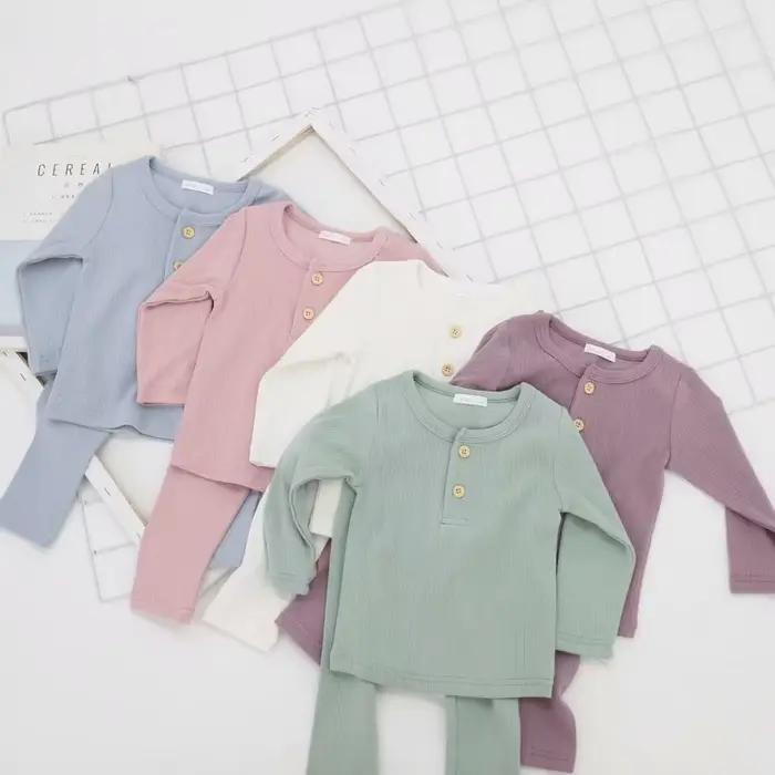 Ensembles de pyjamas en coton pour bébé, vêtements de nuit pour enfants, costume de batterie pour garçons et filles, vêtements d'intérieur trempés, 2 pièces, 1 à 11 ans