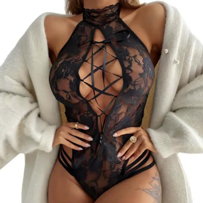 Ensemble de lingerie sexy pour femmes, costumes exotiques, lenceria sensual mujer, robe de nuit en dentelle, tenue de nuit, jupe pour le sexe