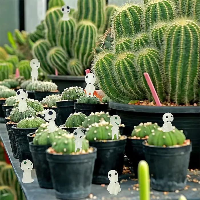 10 pièces d'elfes d'arbre qui brillent dans le noir |   Figurines fantômes lumineuses en résine pour jardin, Aquarium, maison de poupée, décorations extérieures d'Halloween