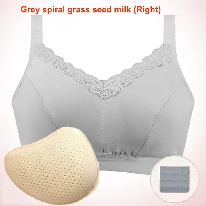 YUEIIMAY Soutien-gorge post-mastectomie avec dispositif d'augmentation mammaire à implant de graines de spirale graminée