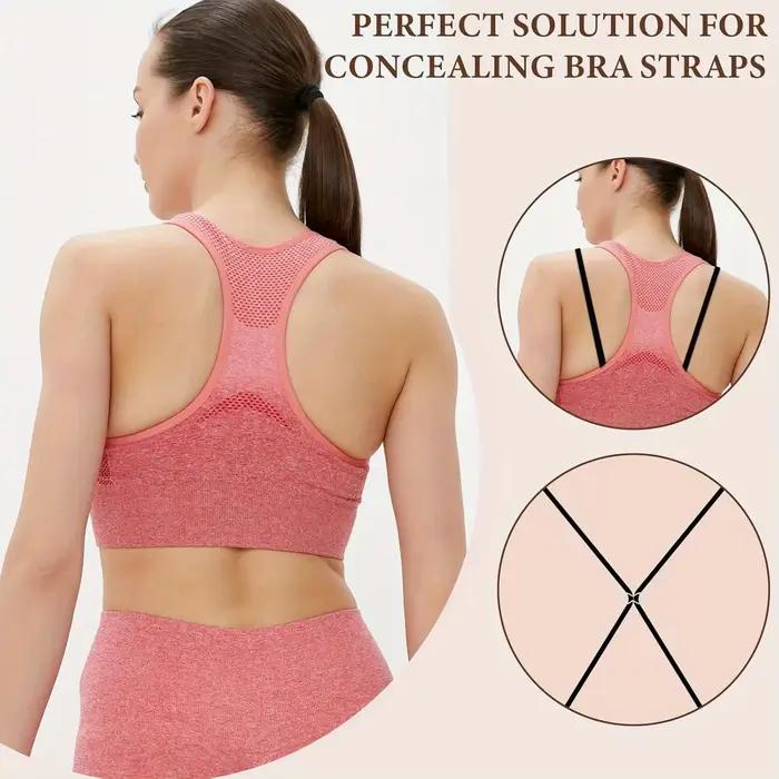 Supports de sangle de soutien-gorge antidérapants 12 pièces pour soutiens-gorge de course – Ajustable, ajustement sécurisé, noir, beige, blanc, transparent – Vêtements décontractés.