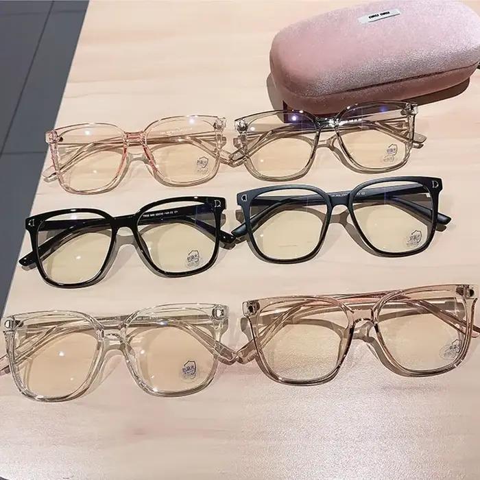 Lunettes de myopie à grande monture pour femmes, Anti-lumière bleue, protection des yeux, pour ordin