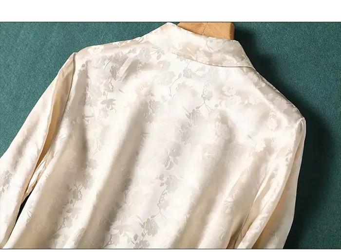 Nouveau printemps femmes blouses mode jacquard dames chemises Style élégant hauts blusa mujer