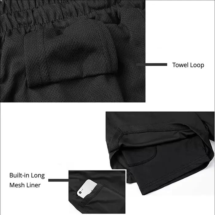 Short multi-poches pour hommes, short de Fitness, décontracté, sport de plage, doublé, slim, Style q