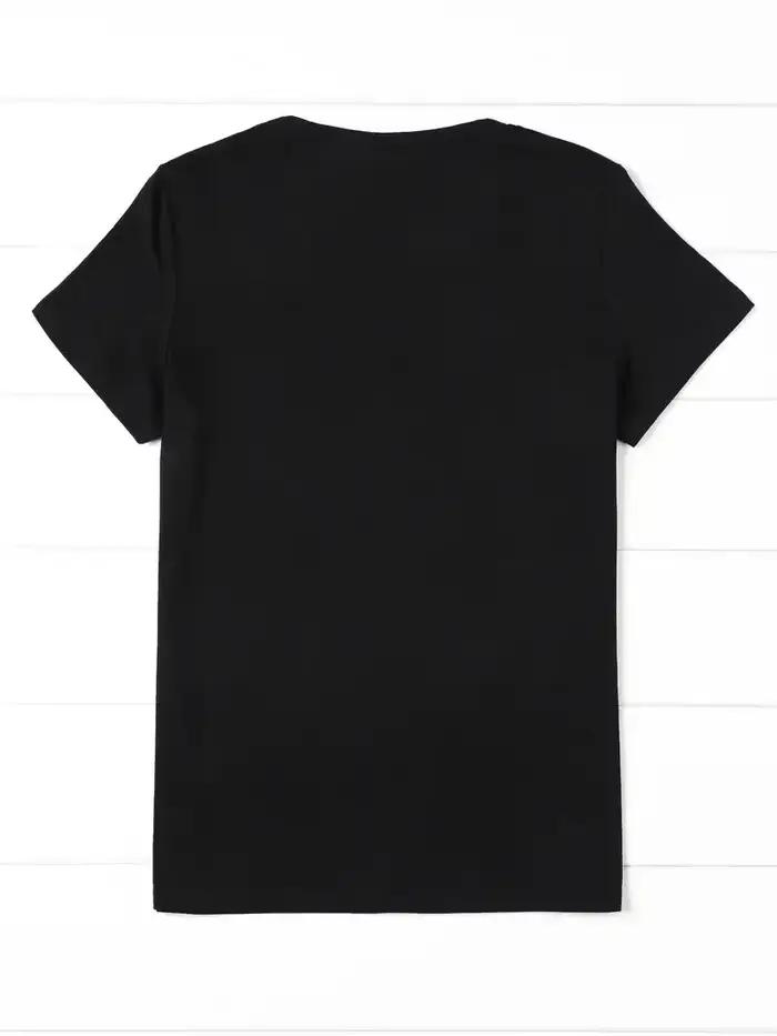 Streetwear années 90 femmes T-Shirt graphique décontracté "Dramatic" imprimé avec imprimé vin T-Shir