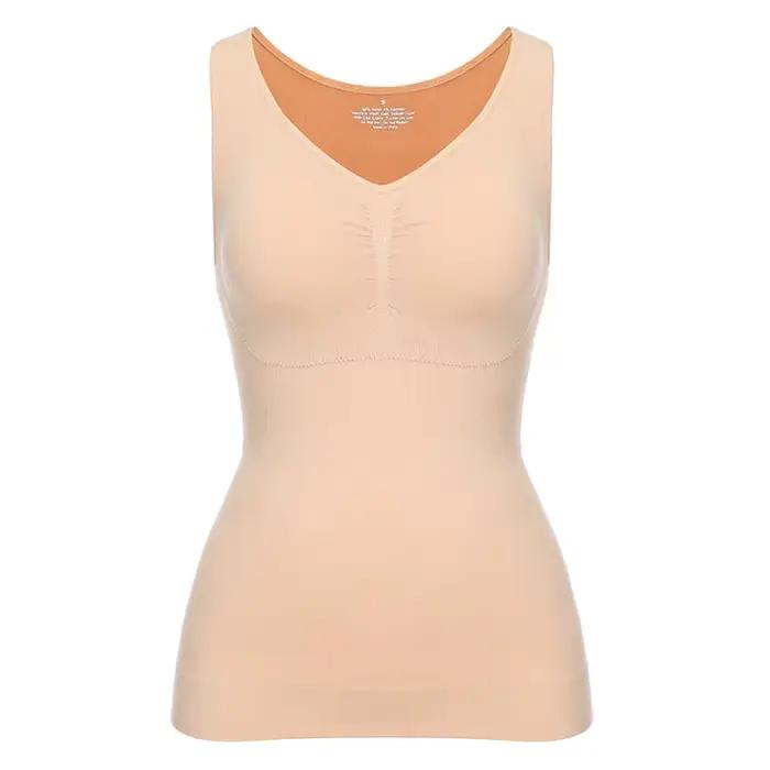 V-Camisole avec soutien-gorge rembourré intégré pour femme, haut précieux à bretelles larges, soutie