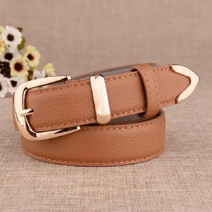 Ceinture de pantalon en cuir pour femmes, tendance, blanche, mode, haute qualité, solide, Vintage, b