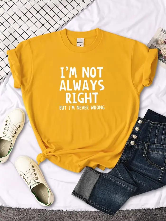T-shirt col rond femme, estival et décontracté, cool et intéressant avec lettres imprimées