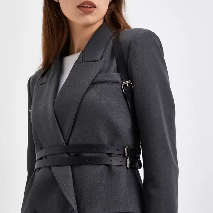 Femmes mode cuir harnais taille ceinture gothique jarretelle femme harnais décoratif harnais sangles