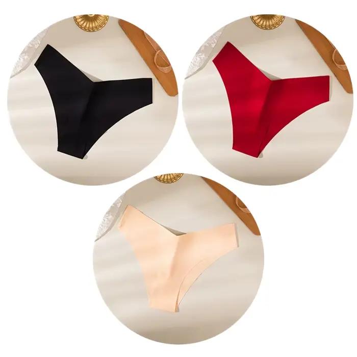 TrowBridge 3 pièces/ensemble culottes pour femmes sous-vêtements sans couture coupe en V Lingerie re