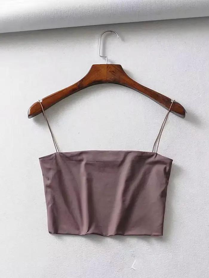 Haut court en coton élastique pour femmes, Camis Sexy, sans manches, débardeur court, Bar, été 2022