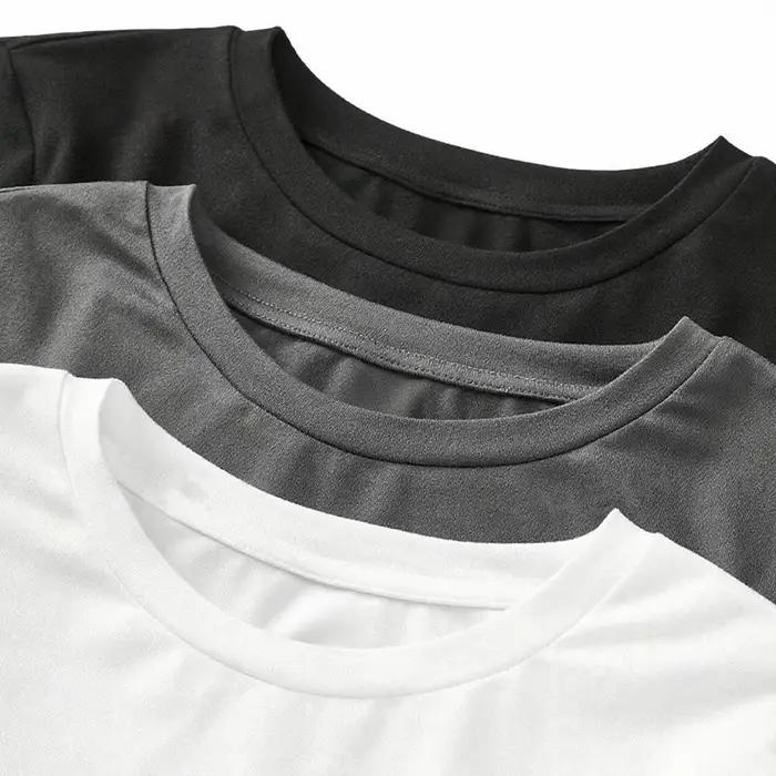 T-shirt femme manches longues couleur unie - Tissu tricoté polyester, col rond, coupe régulière, sty