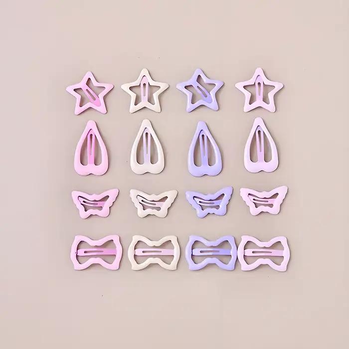 Ensemble de pinces à cheveux étoiles douces et douces, Barrettes sans traction pour bébés filles et