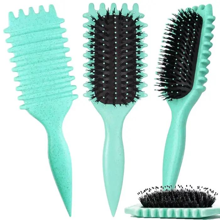 WANMEI – brosse démêlante pour cheveux bouclés, peigne de Massage du cuir chevelu avec boucles de ch
