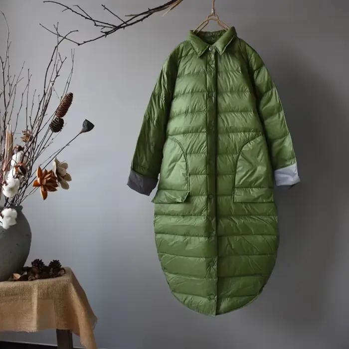 SEDUTMO hiver longue canard doudoune femmes Ultra léger mince surdimensionné manteau automne mince p