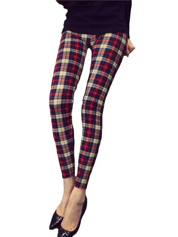 CUHAKCI Graffiti Leggings imprimé fleuri Leggins pour femmes Leggings pied-de-poule vente élastique