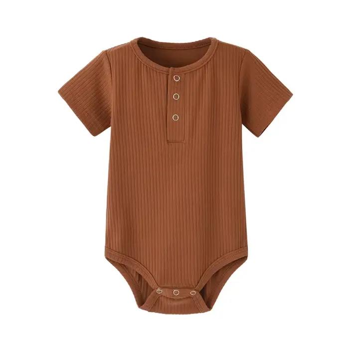 Barboteuse en tricot pour bébé garçon et fille, combinaison pyjama, vêtements de lit en deau, pour n