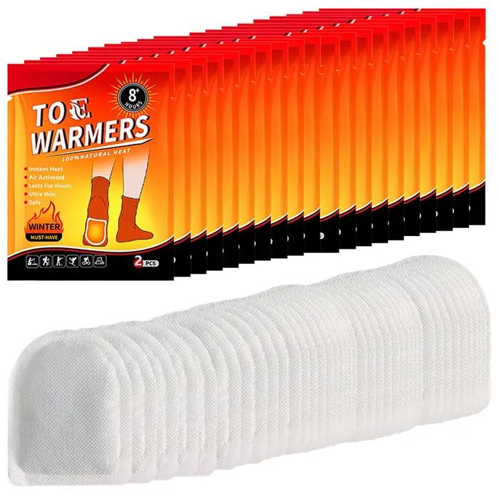 Nouveau 20 paires de chauffe-orteils jusqu'à 8 heures de chaleur résistant au froid chaud auto-chauf