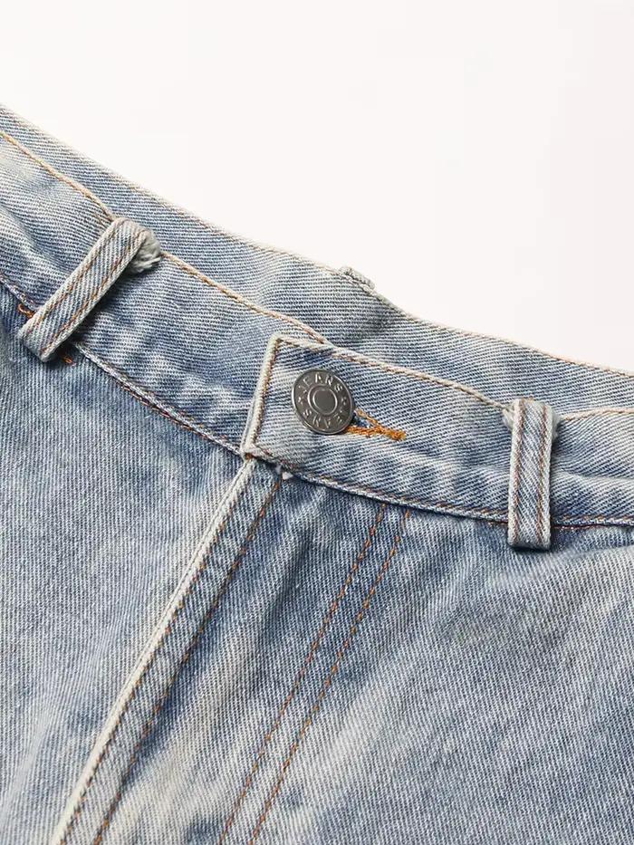 TWOTWurea-Short en denim YLE pour femme, culotte courte sexy, taille haute, patchwork, décontracté,