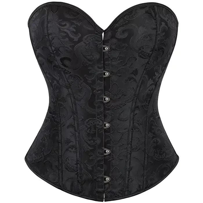 Sophia-Corset de cour sexy désossé en acier serre-taille lacé vêtements en saillie vintage ceinture