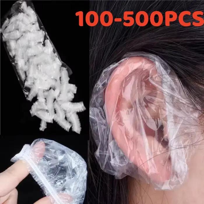 Cache-oreilles jetable pour teinture capillaire, 1 à 500 pièces, couverture d'oreille étanche, huile