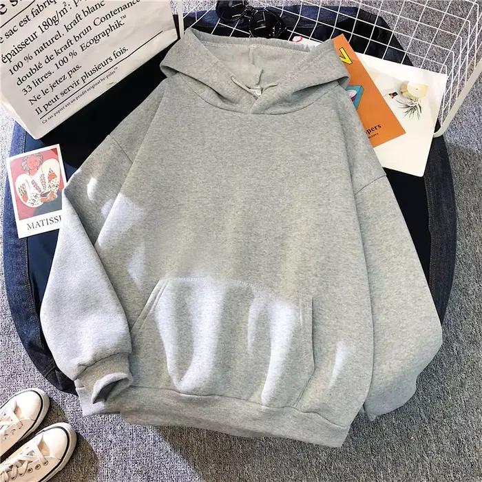 Sweat à capuche solide pour femmes, décontracté, confortable, extensible, poches amples, vêtements c