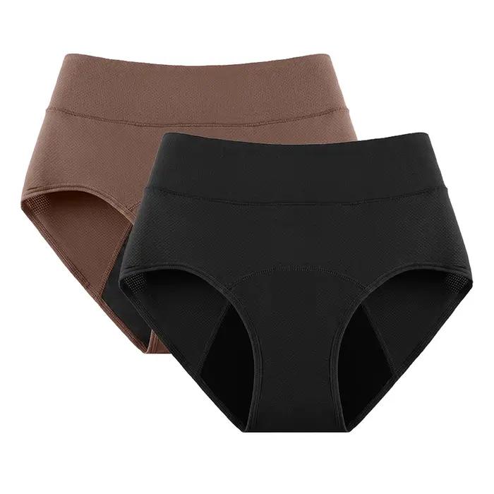 Lot de 2 culottes menstruelles pour femmes, 4 couches, culottes menstruelles à flux très abondant, t