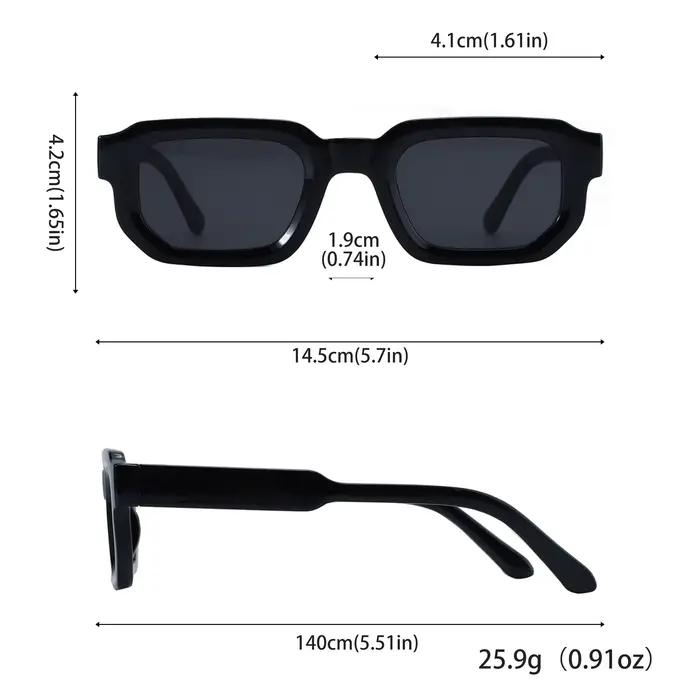 6 pièces/ensemble femmes Vintage Rectangle cadre lunettes de soleil mode rétro lunettes de soleil ma