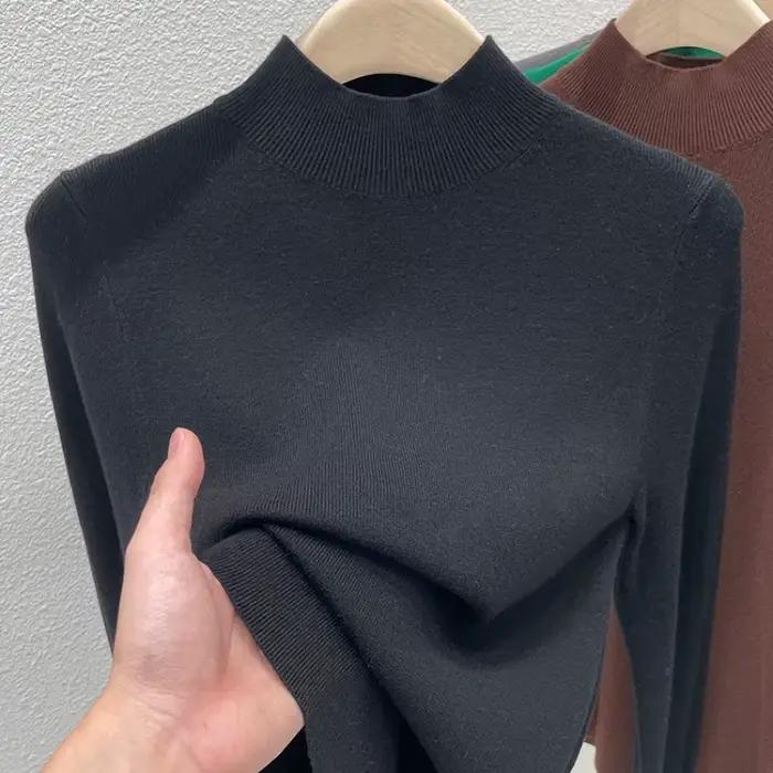 AOSSVIAO Pulls à col roulé pour femme, collection Automne Hiver 2026, mode, coupe ajustée, couleur u