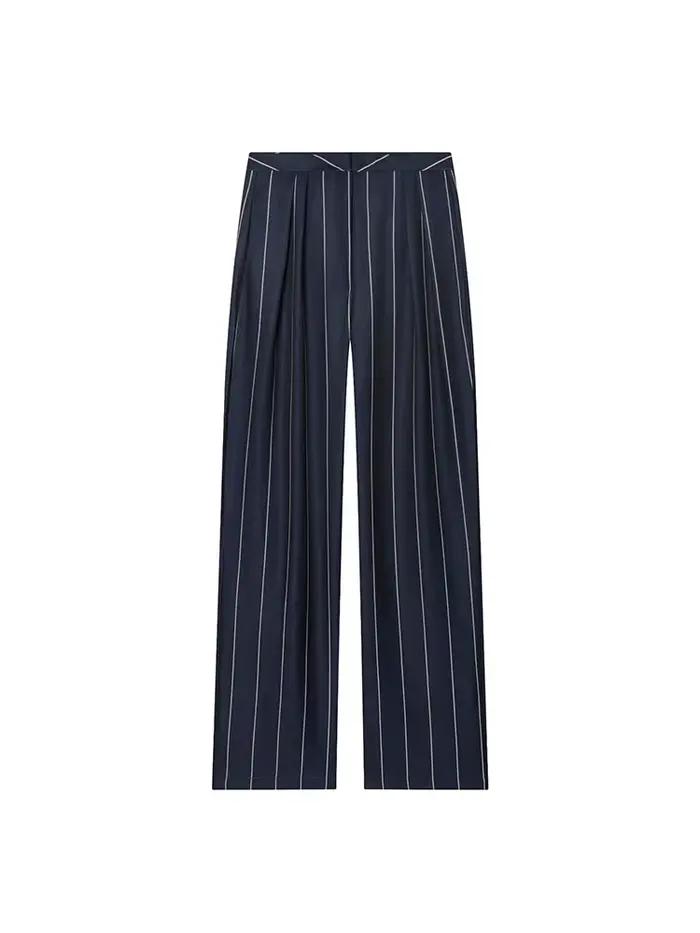 TFMLN Ensemble deux pièces élégant pour femme, pantalon à rayures imprimées, style décontracté et ch