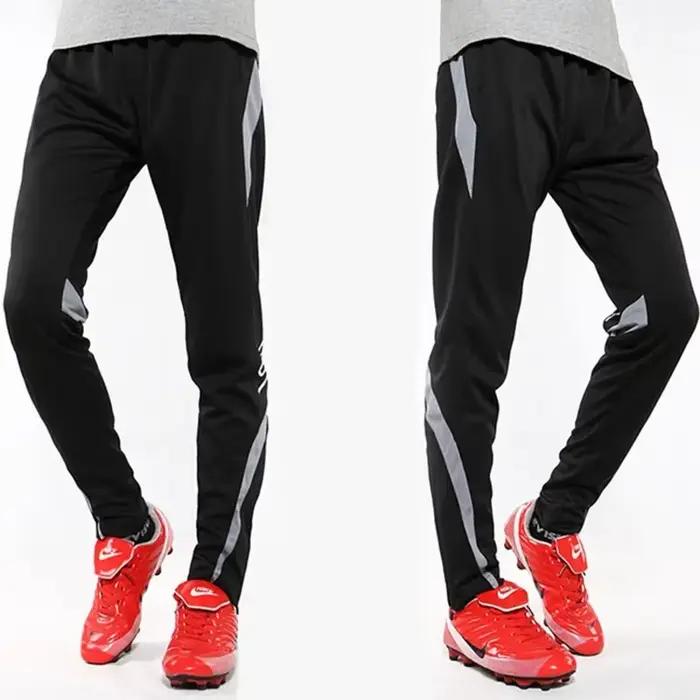 Pantalon de Sport pour hommes, avec poches à fermeture éclair, pour jogging, Football, survêtement d