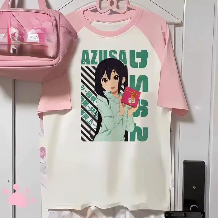 K-on t-shirts femmes bande dessinée t-shirt femme designer drôle vêtements graphiques