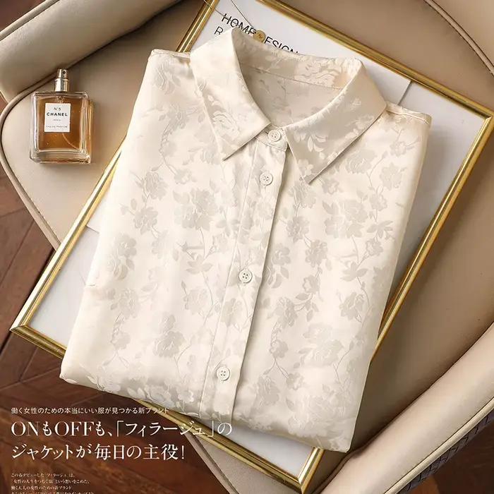 Nouveau printemps femmes blouses mode jacquard dames chemises Style élégant hauts blusa mujer