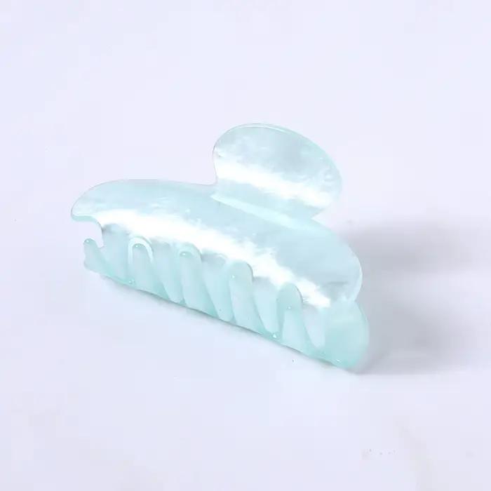 Pince à Cheveux en Acrylique à Rayures Marbrées pour Femme, Crabe, Griffes, Outil de Lavage, Accesso