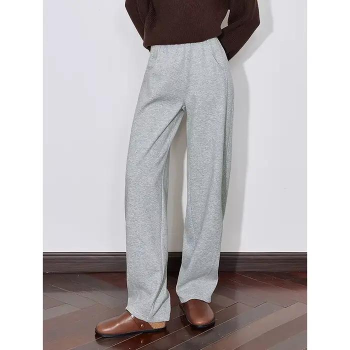 TOYOUTH femmes polaire pantalon de survêtement décontracté 2024 automne et hiver nouvelle taille éla
